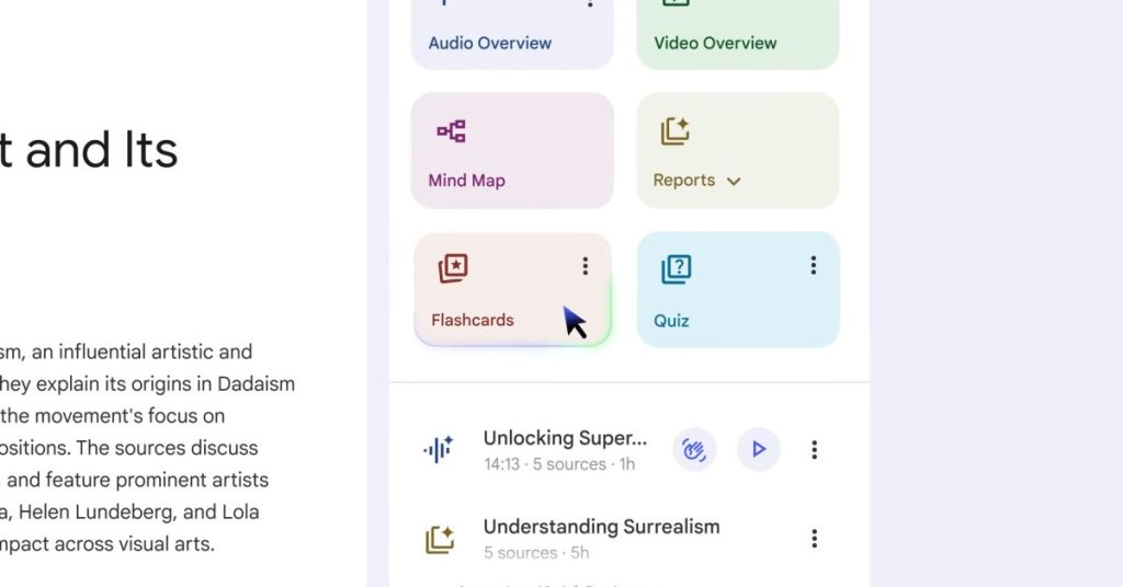 NotebookLM Flashcards Quizzes cover